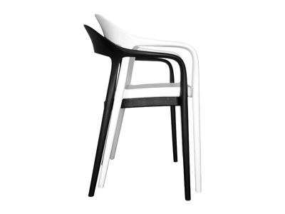 Stol i plast med armlæn | Duna | Balliu