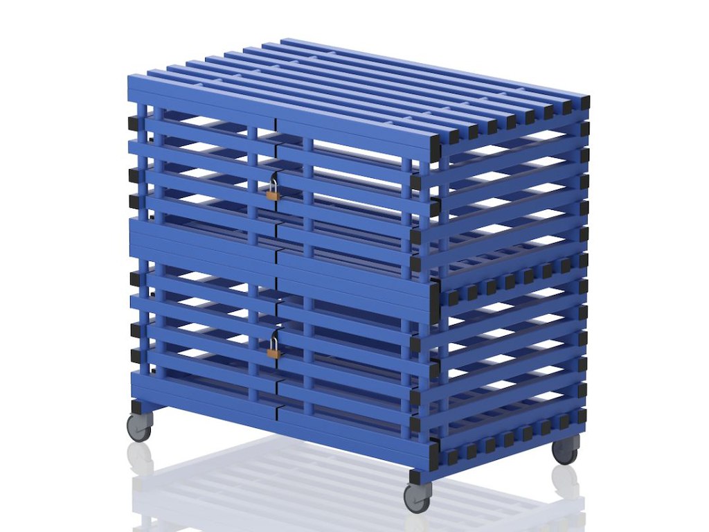 Vogn m/lås u/tophylde 136 x 76 x 129 cm | CAB(L) | Vendiplas