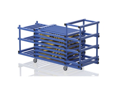 Vogn m/låg 198 x 69 x 111 cm | TH3(S)NDL | Vendiplas