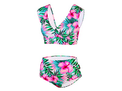 Bikini | Hawaii Flowers | Wide Shoulder  | D-skål | BECO