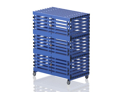 Vogn m/lås u/tophylde 136 x 76 x 183 cm | CAB(XL) | Vendiplas