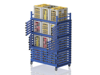 Vogn m/lås m/tophylde 136 x 76 x 208 cm | CAB(XL) | Vendiplas