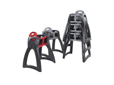 Breeze højstol koksgrå/grå | Stabelbar børnestol med sikkerhedssele