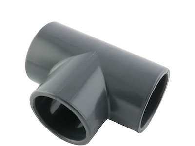 PVC-T-stykke | 90° | Indv. lim