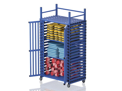 Vogn m/låger og tophylde 126 x 76 x 227 cm | T(XL) | Vendiplas