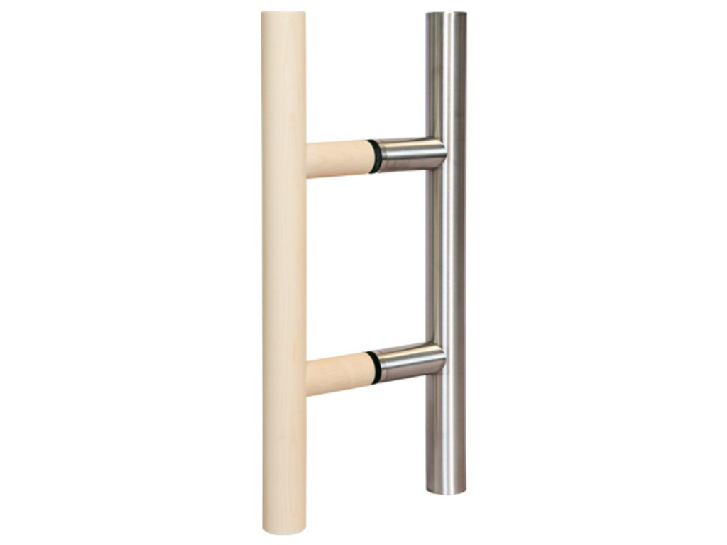 Håndtag | Rund | Rustfrit stål/ahorn | 270 mm | Finnsa