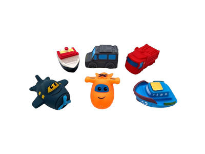 Sprøjtedyr med hul "Køretøjer" | 6 stk. | BECO