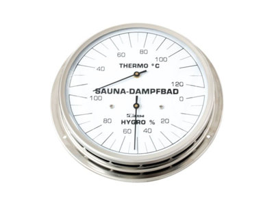 Dampbad | Termo/hygrometer | m/flange | 130 mm | Finnsa