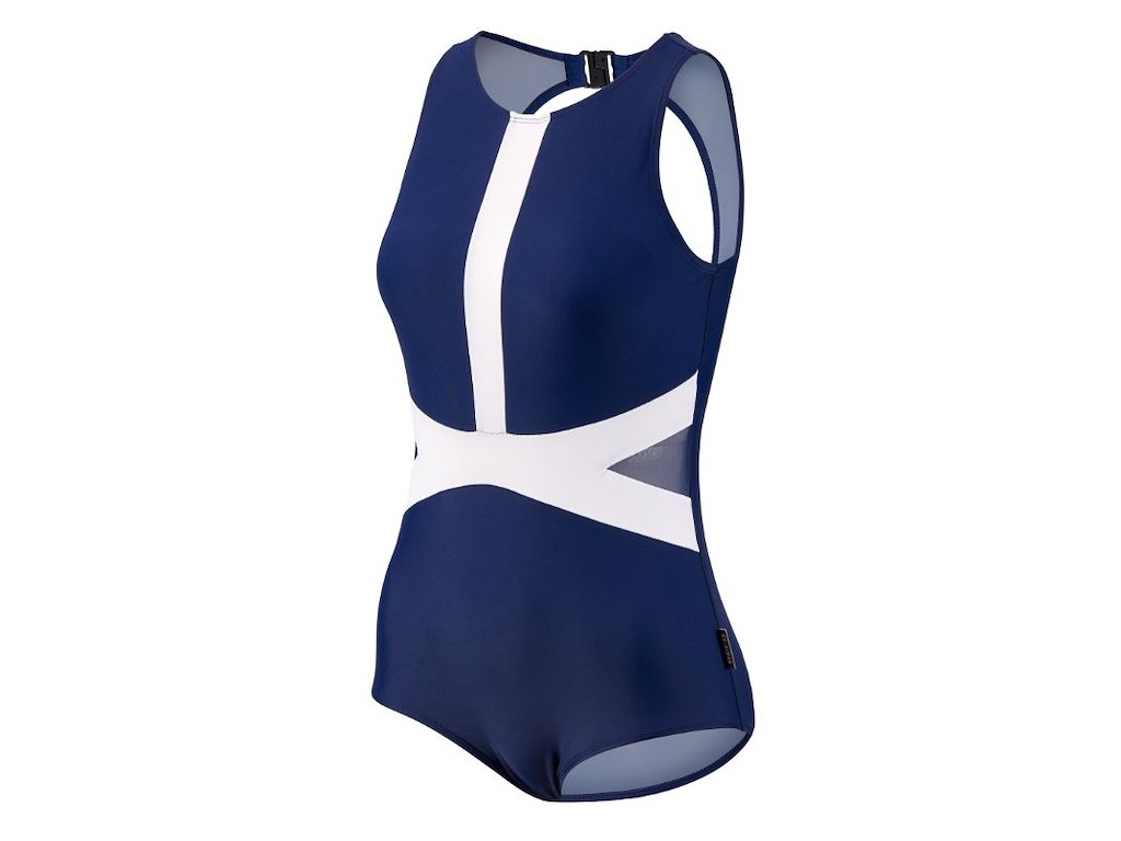 Badedragt t/kvinder | B-skål | Mørkeblå/hvid | BECO