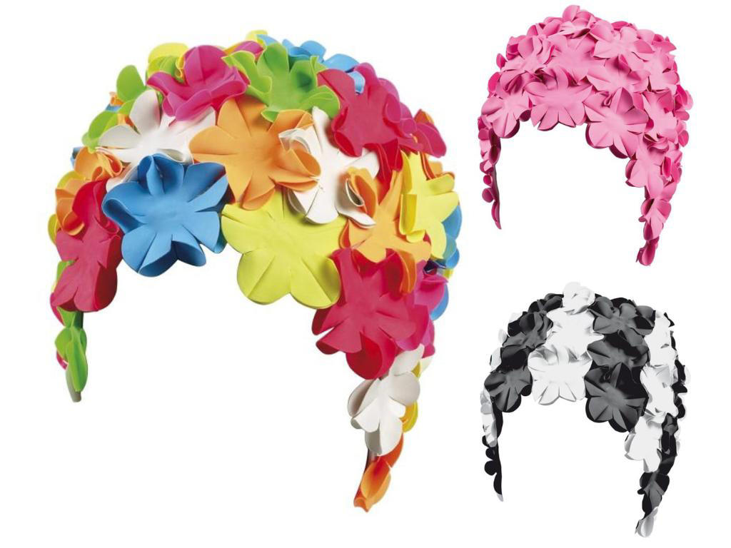 Badehætte t/voksne | Gummi | M/blomster | BECO