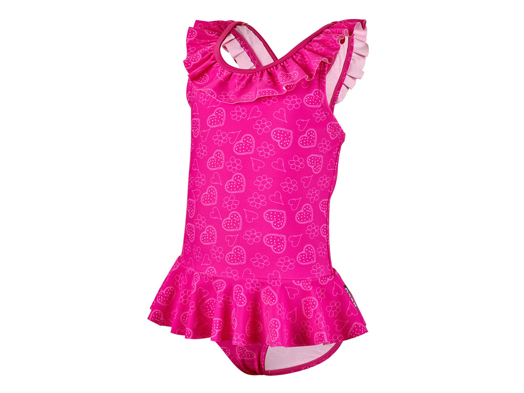 Badedragt t/piger | Pink m/flæser | BECO