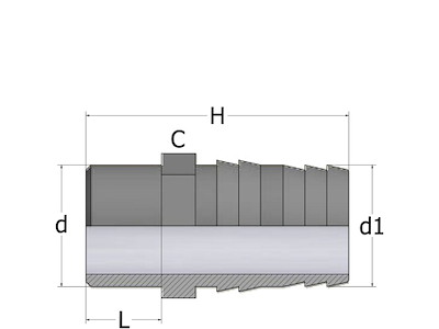 PVC-slangestuds | PN16 | Udv. lim