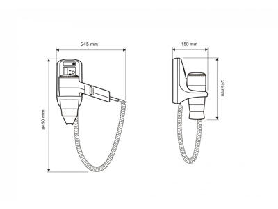 Hårtørrer | Håndholdt m/holder | "HFTW 12 S" | Starmix
