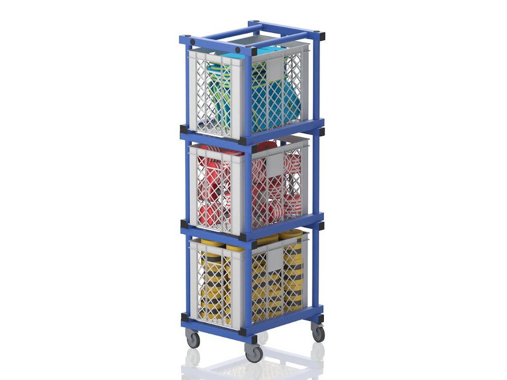 Vogn t/kurve 54 x 66 x 180 cm | BAT1X3 | Vendiplas