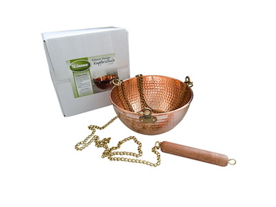 Kobberskål | m/kæde | 2 l | Finnsa