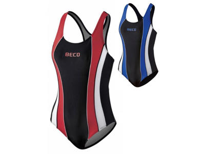 Badedragt t/kvinder | Sort m/striber | BECO