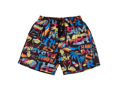 Badeshorts t/drenge | Sort m/multifarvet print | BECO