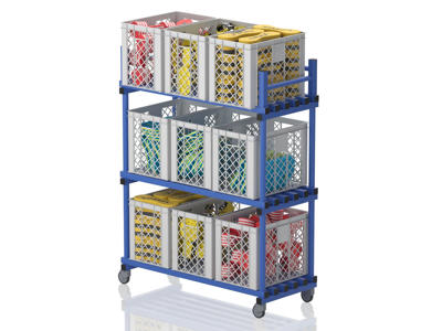 Vogn m/hylder 136 x 60 x 177 cm | MS1360/600 | Vendiplas