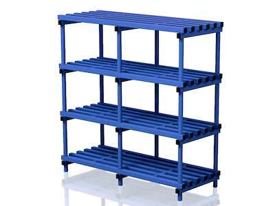 Reol 150 x 60 x 153 cm | S1500/600L4 | Vendiplas