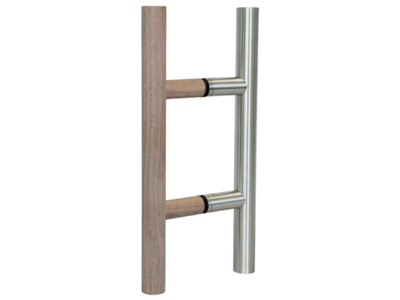 Håndtag | Rund | Rustfrit stål/valnød | 150 mm | Finnsa