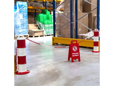 Plastkæde 25 m | rød/hvid | Afspærring