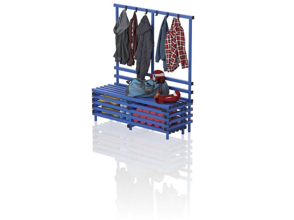 Bænk m/opbv. og knagerække | BH(ST) | Vendiplas