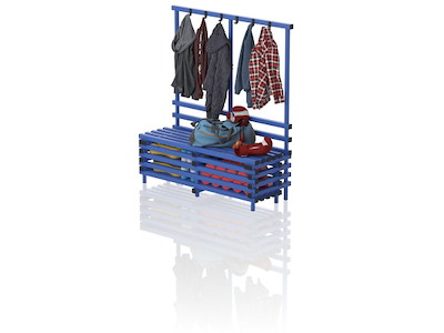 Bænk m/opbv. og knagerække | BH(ST) | Vendiplas