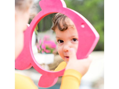 Spejl i skum Pink & hvid fisk | Splash About