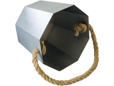 Saunaspand i rustfrit stål | 6 l med naturreb | Finnsa