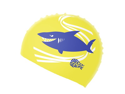 Badehætte t/børn | Silikone | M/print | BECO Sealife®