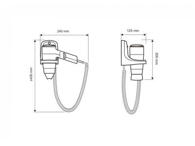 Hårtørrer | Håndholdt m/holder | "HFTW 16" | Starmix