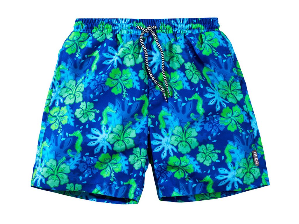 Badeshorts til drenge | Kids Ocean Flowers | Classic | BECO