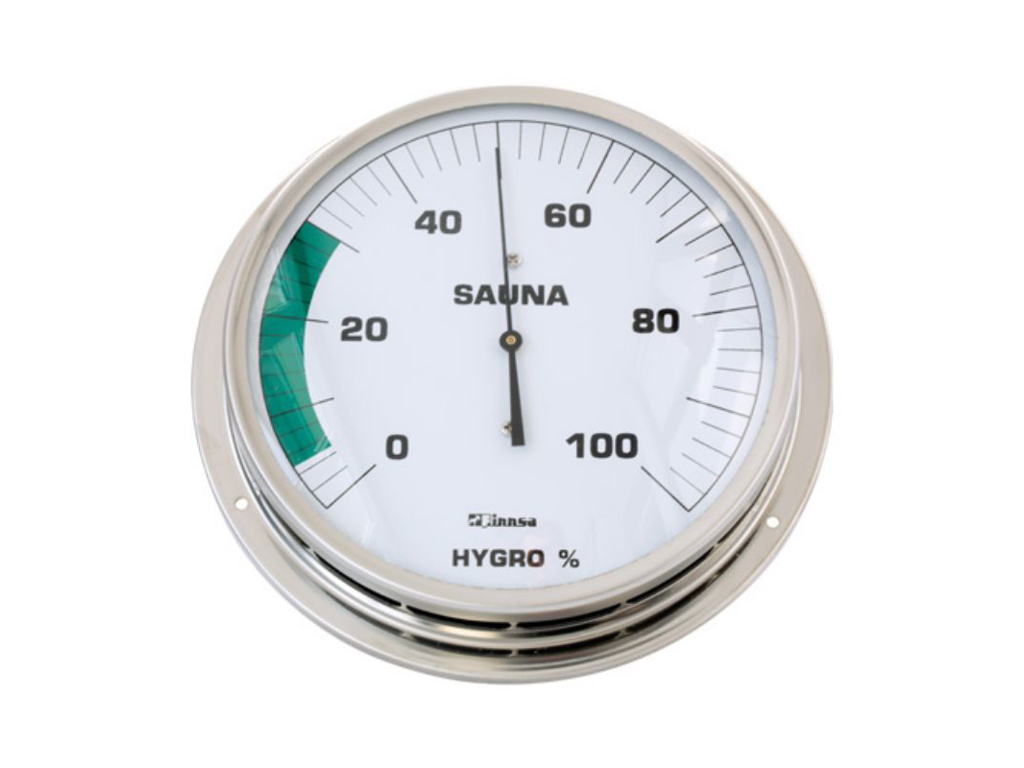 Sauna hygrometer | m/flange | 130 mm | Classsic | Finnsa