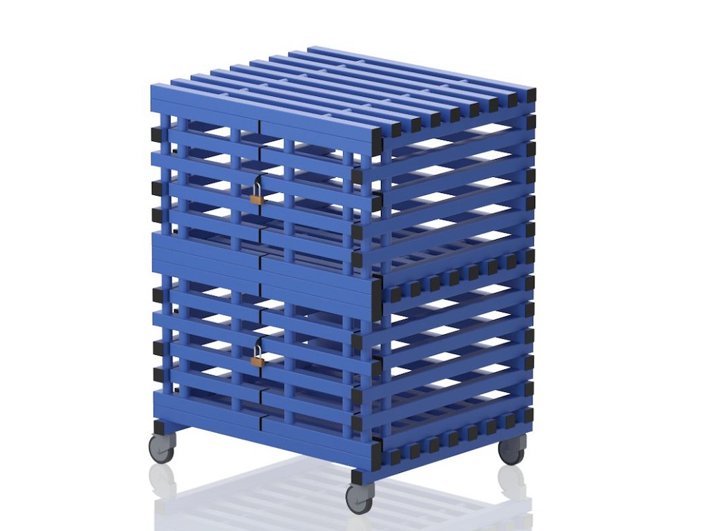 Vogn m/lås u/tophylde 98 x 76 x 154 cm | CAB(M) | Vendiplas