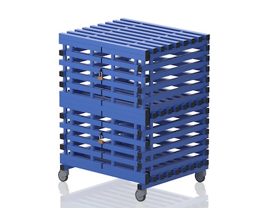 Vogn m/lås u/tophylde 98 x 76 x 154 cm | CAB(M) | Vendiplas