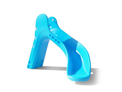 Buet vandrutsjebane | Højde 130 eller 150 cm | Hvid eller blå