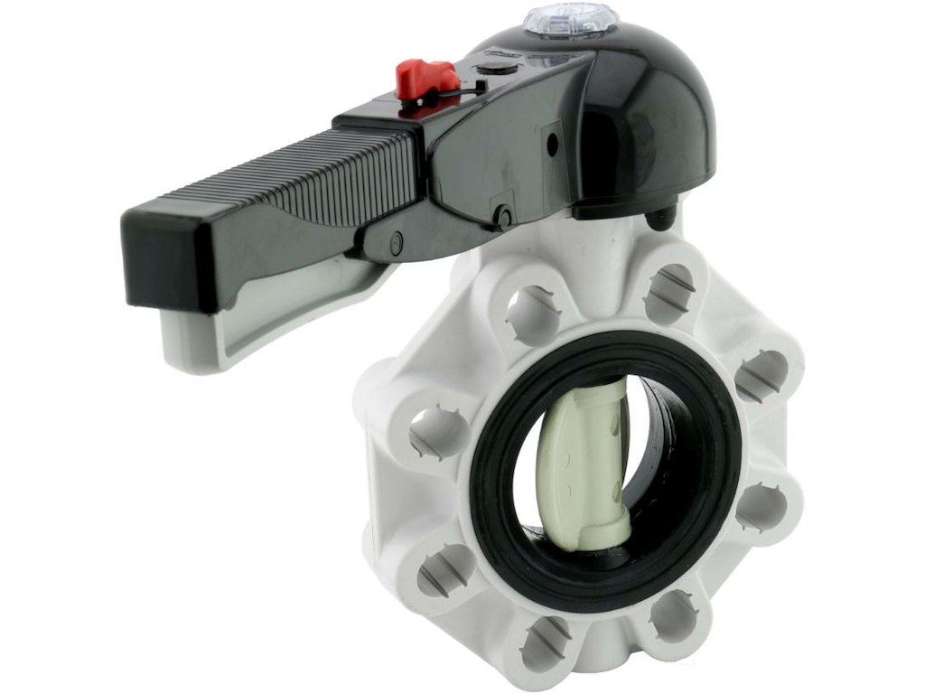 FKOM-E4 - PP | Butterflyventil med håndtag | 4 bar