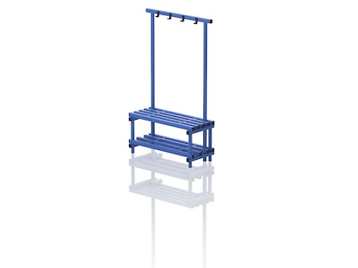 Bænk m/knagerække 100 x 45 x 170 cm | BH1000/450 | Vendiplas