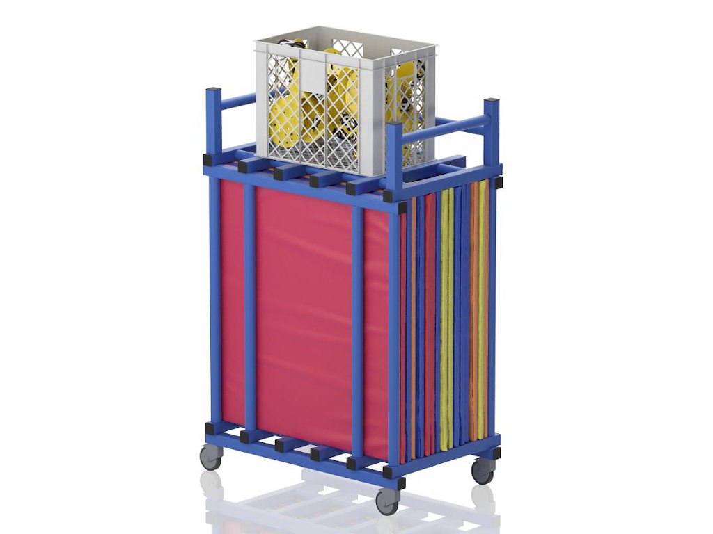 Vogn m/skillerum og tophylde 101 x 66 x 155 cm | MS(PR)1000/660 | Vendiplas