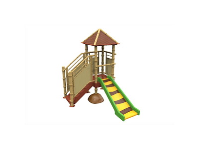 Hytte m/rutsjebane | Jungle | Aqua Drolics