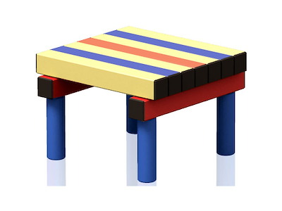 Børnetaburet u/mellemrum 35 x 35 x 24 cm | KDS(ST/A) | Vendiplas