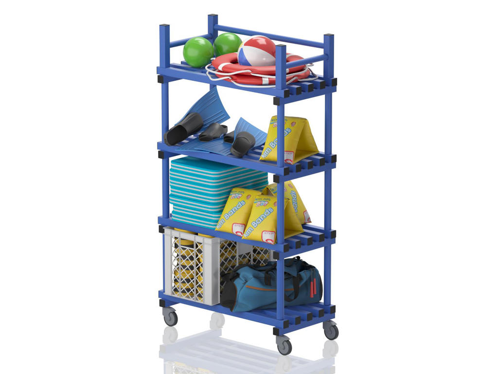 Vogn m/hylder 100 x 50 x 184 cm | MS1000/500 | Vendiplas