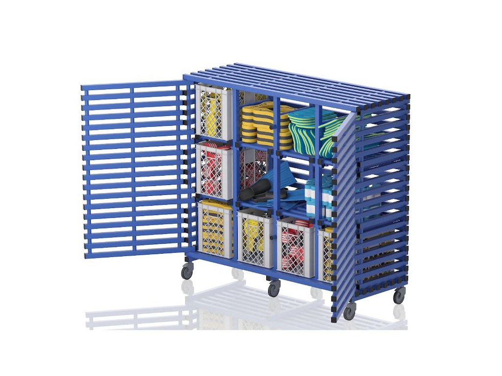 Vogn m/låger m/u/tophylde 176 x 76 x 227 cm | GIGA12 | Vendiplas