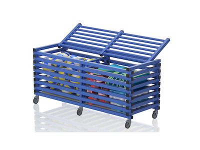 Vogn m/skillerum m/u låg 190 x 70 x 84 cm | T(S)2000DIV | Vendiplas