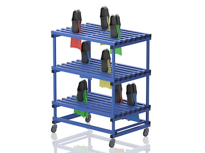 Reol t/svømmefødder 120 x 82 x 150 cm | FH1200/820 | Vendiplas