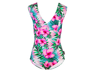 Badedragt | Hawaii Flowers | Wide Shoulder | D-skål | BECO