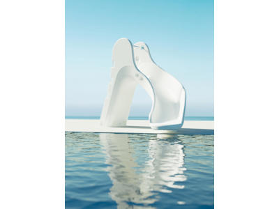 Buet vandrutsjebane | Højde 130 eller 150 cm | Hvid eller blå