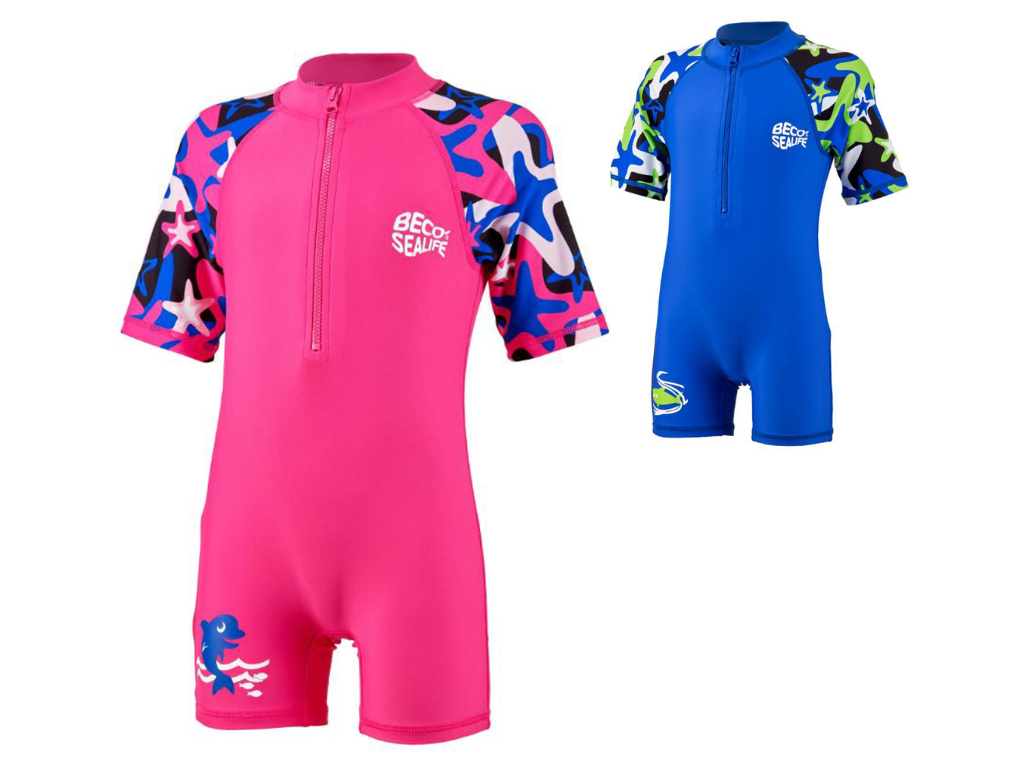 UV-dragt t/børn | M/hajprint | BECO Sealife®