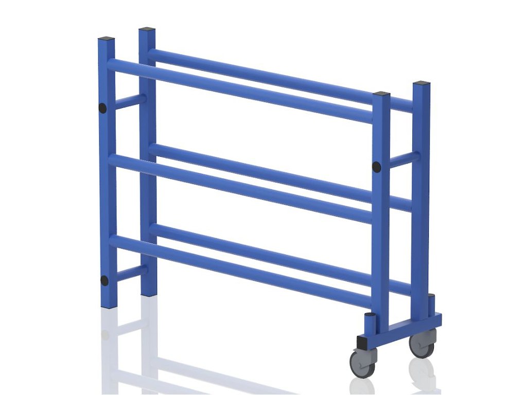 Reol t/bolde m/hjul 133 x 26 x 90 cm | MR(B15-18) | Vendiplas