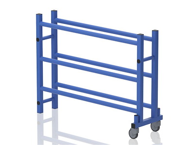 Reol t/bolde m/hjul 133 x 26 x 90 cm | MR(B15-18) | Vendiplas